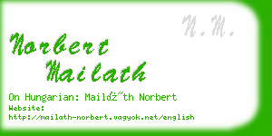 norbert mailath business card